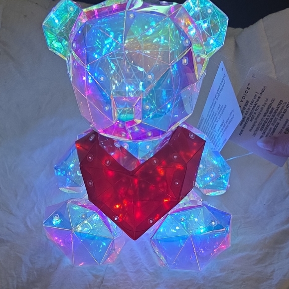 Luminous Holographic Iridescent LED Teddy Bear Lamp - Picture 4 of 7